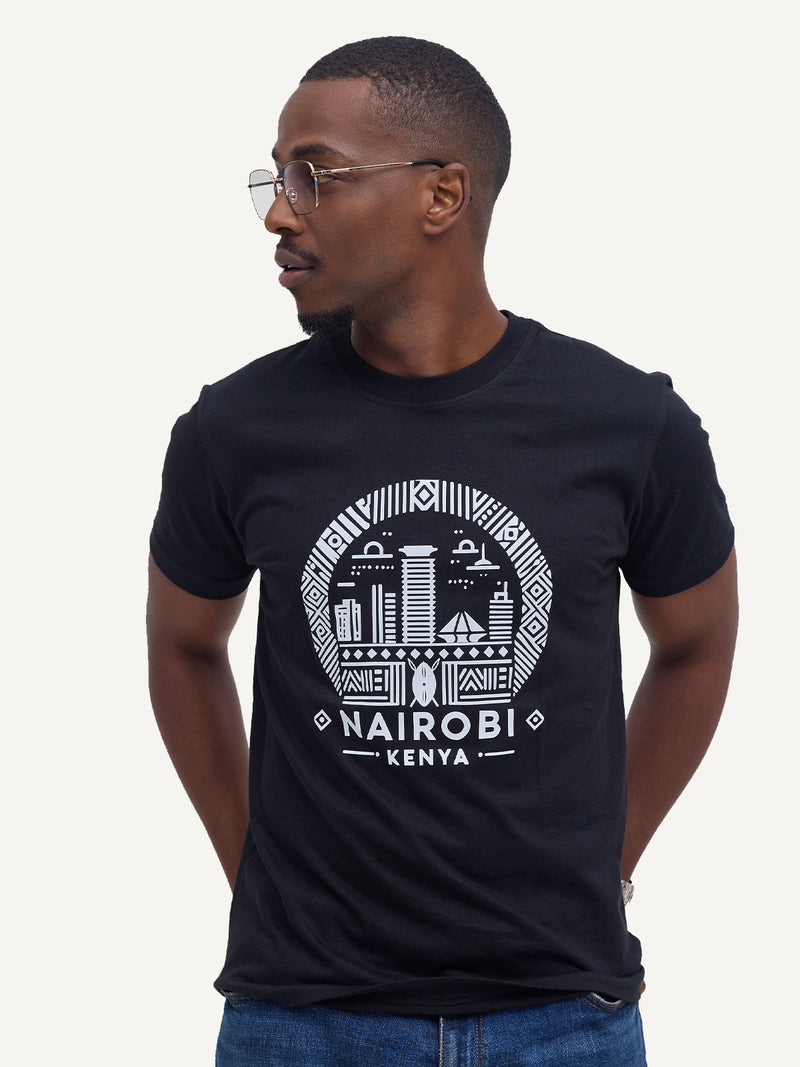 Kali Graphic Ts: Black with Nairobi II