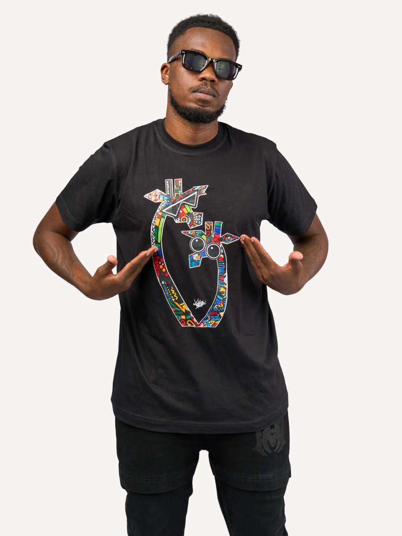 Kali Graphic Ts: Black with Twiga