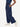 Ladies Linen Wide-Legged Pants: Navy with Navy Wave Print