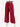 Ladies Linen Wide-Legged Pants: Maroon with Maroon Wave Print