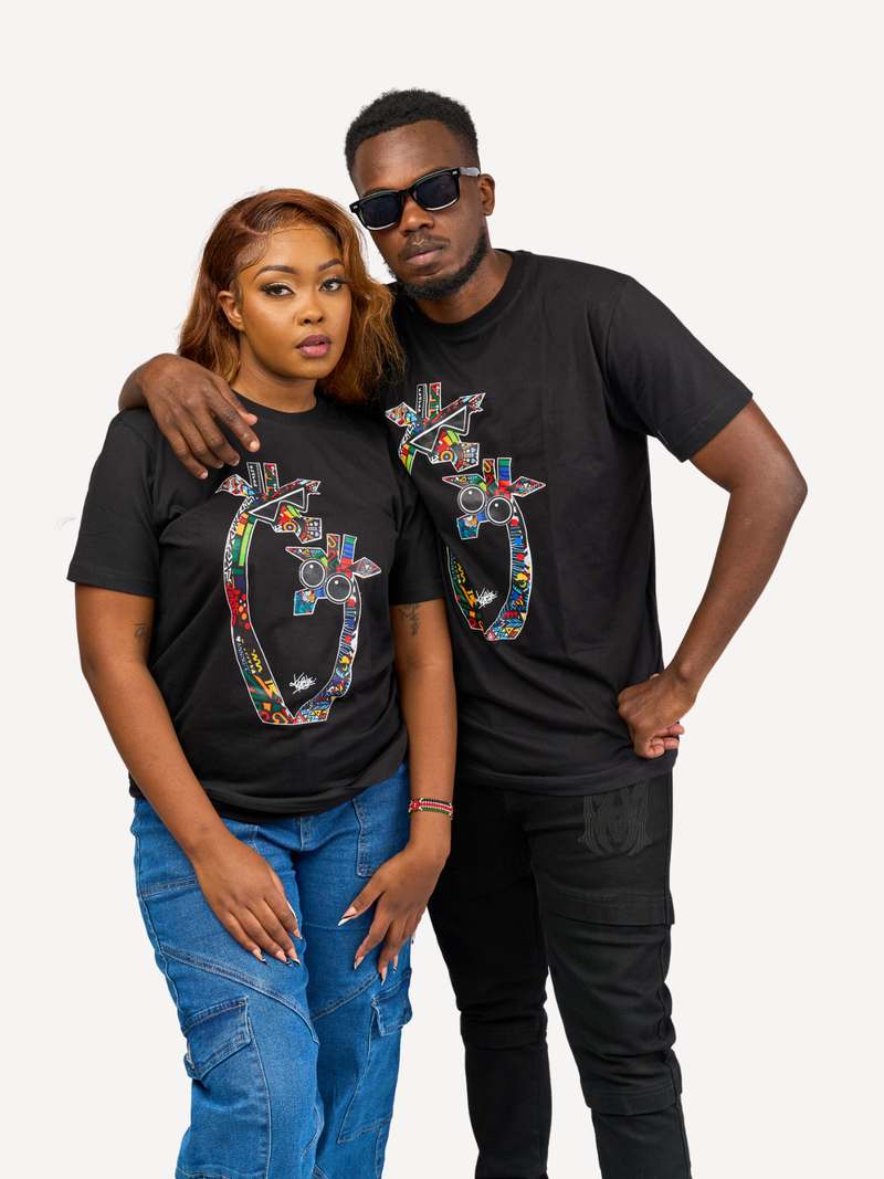 Kali Graphic Ts: Black with Twiga