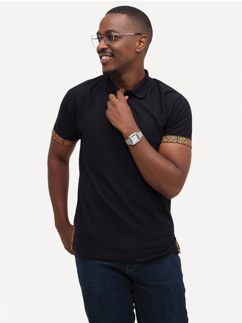 Kali Premium Polos: Black with Gold KK
