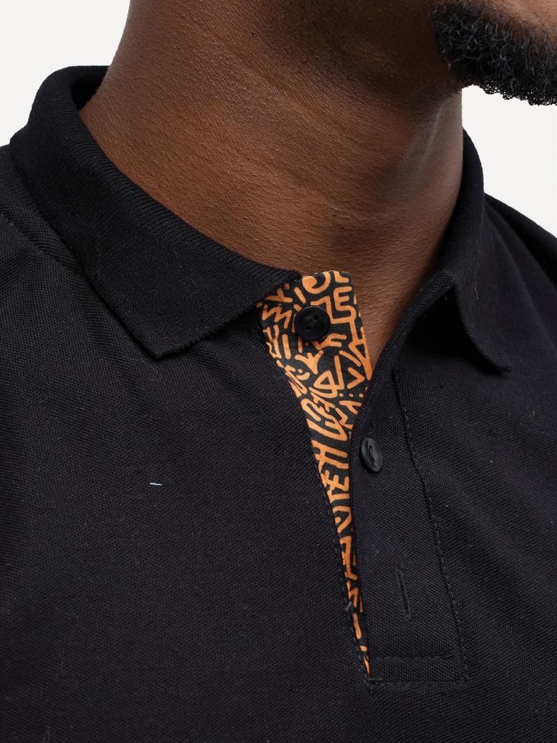 Kali Premium Polos: Black with Gold KK