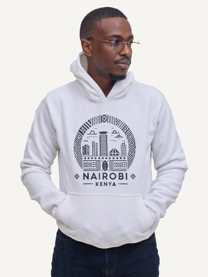 Kali Graphic Hoodies: White with Nairobi II