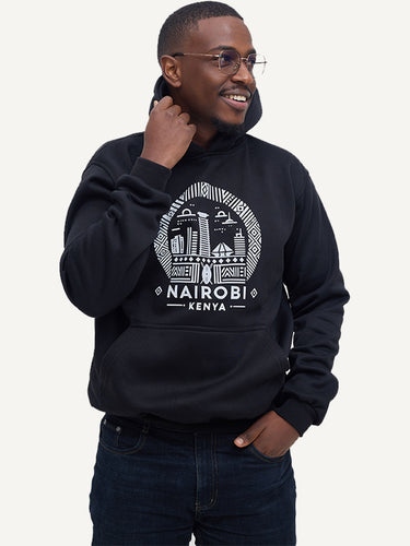 Kali Graphic Hoodies: Black with Nairobi II
