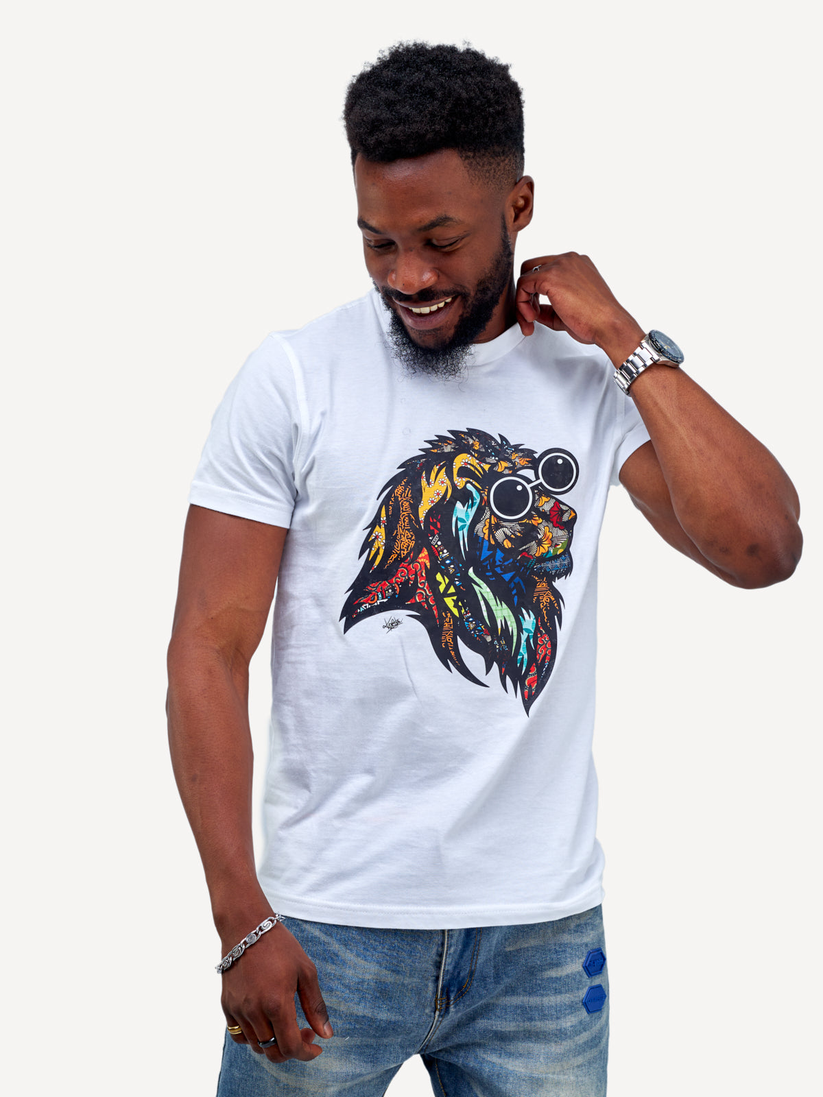 Kali Graphic Ts: White with Simba