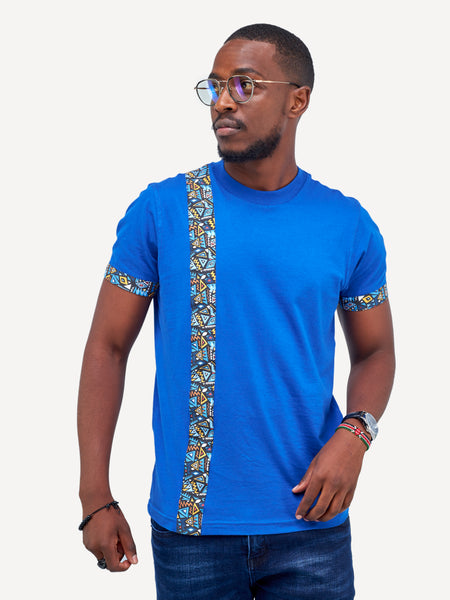 Kali Premium Ts: Electric blue with Blue KK Strip