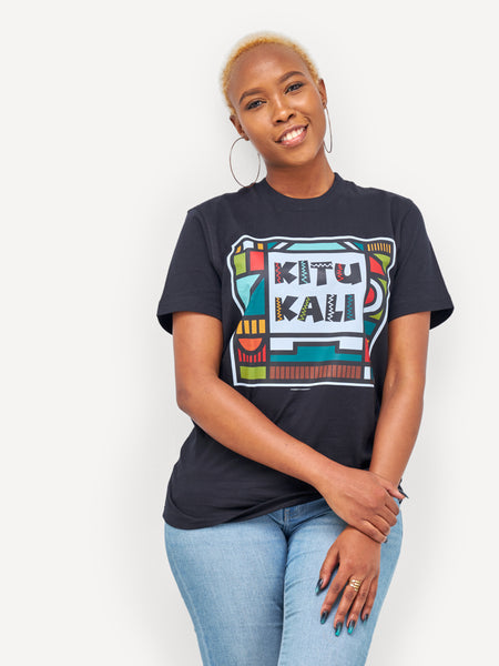 Kali Graphic Ts: Black with KK Mural