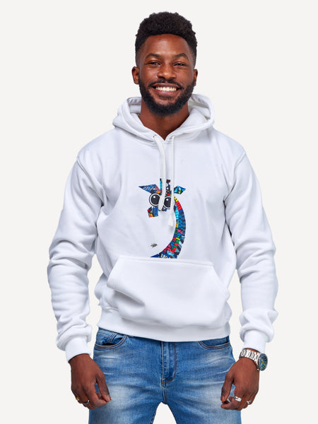 Kali Graphic Hoodies: White with Twiga