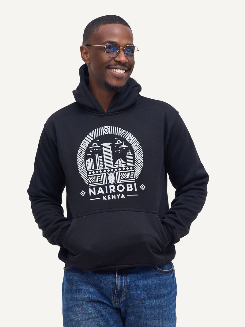 Kali Graphic Hoodies: Black with Nairobi II