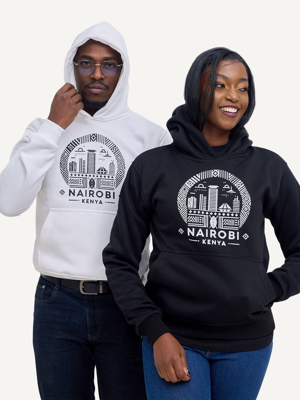 Kali Graphic Hoodies: Black with Nairobi II
