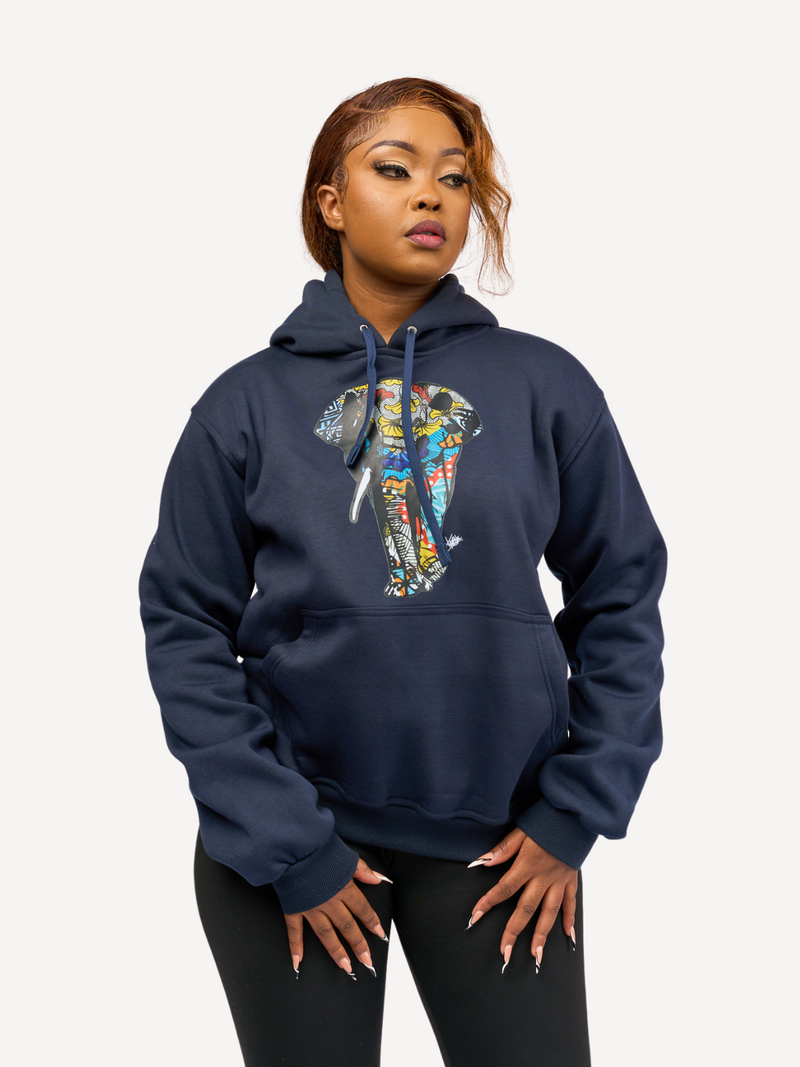 Kali Graphic Hoodies: Navy with Tembo 3