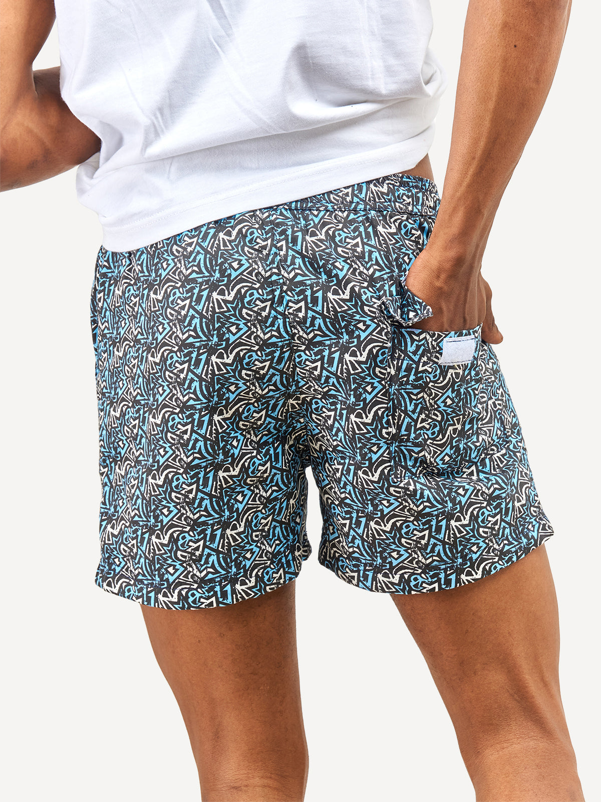 Kali Swim Shorts: Men - Light Blue KK
