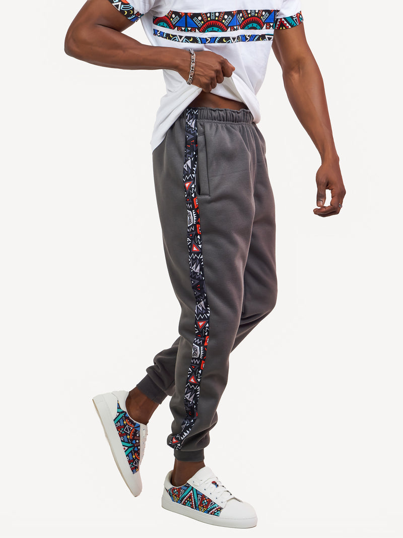 Kali Sweats: Pants - Dark Grey with Red & Grey KK