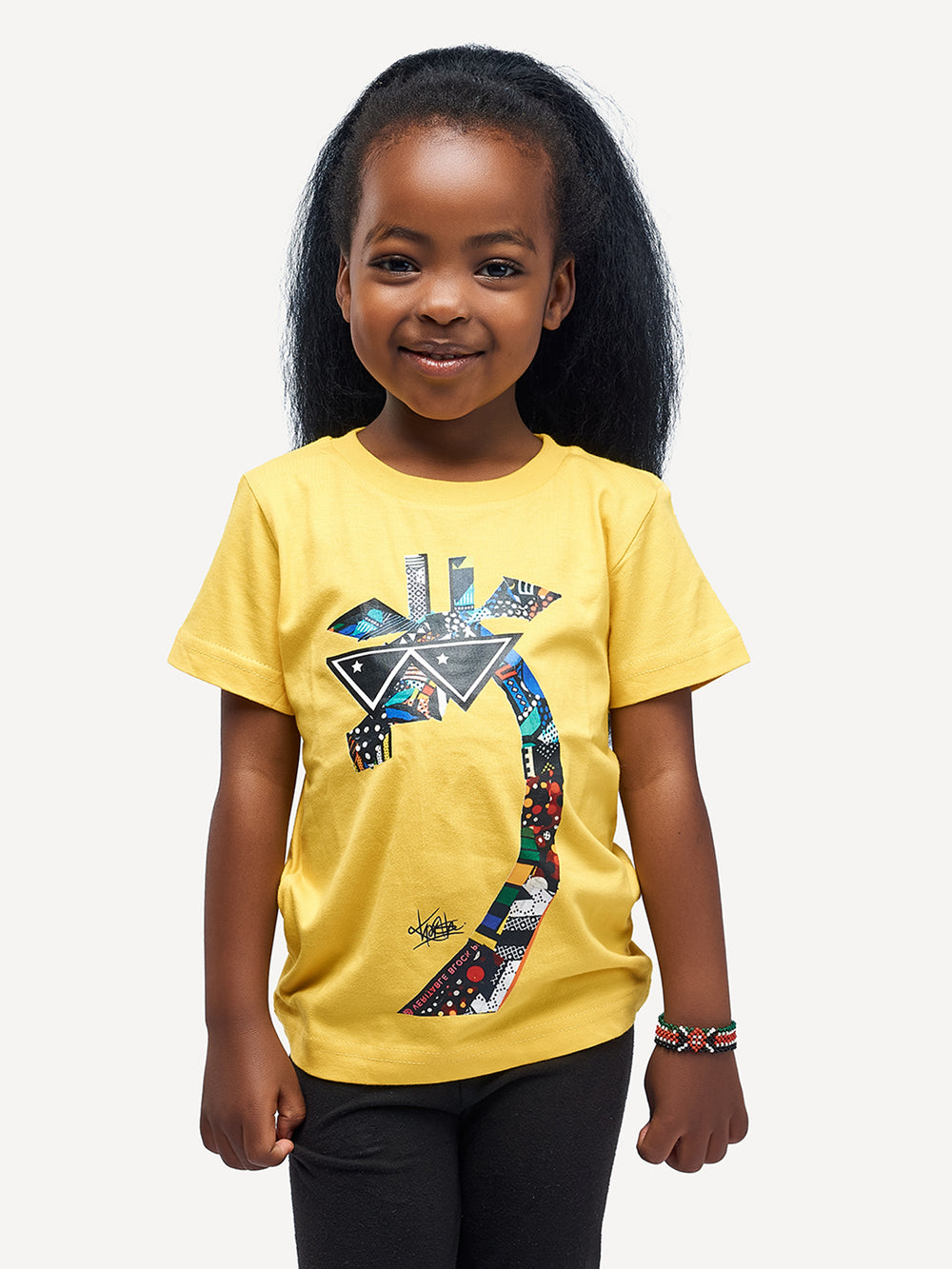 Kali Kids Ts: Yellow with Twiga
