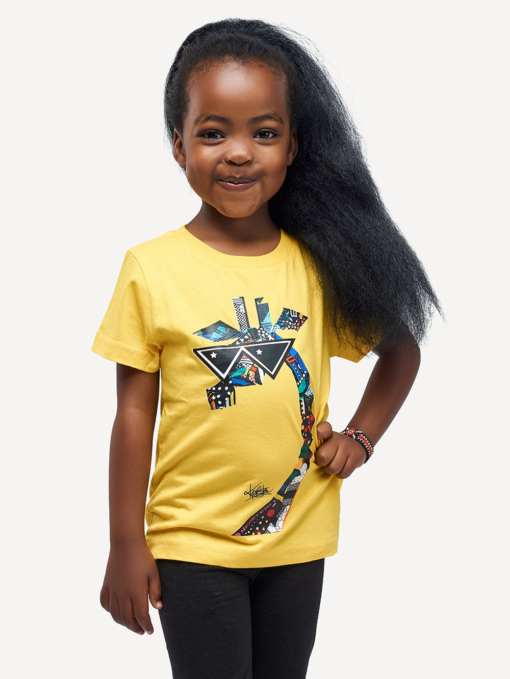 Kali Kids Ts: Yellow with Twiga