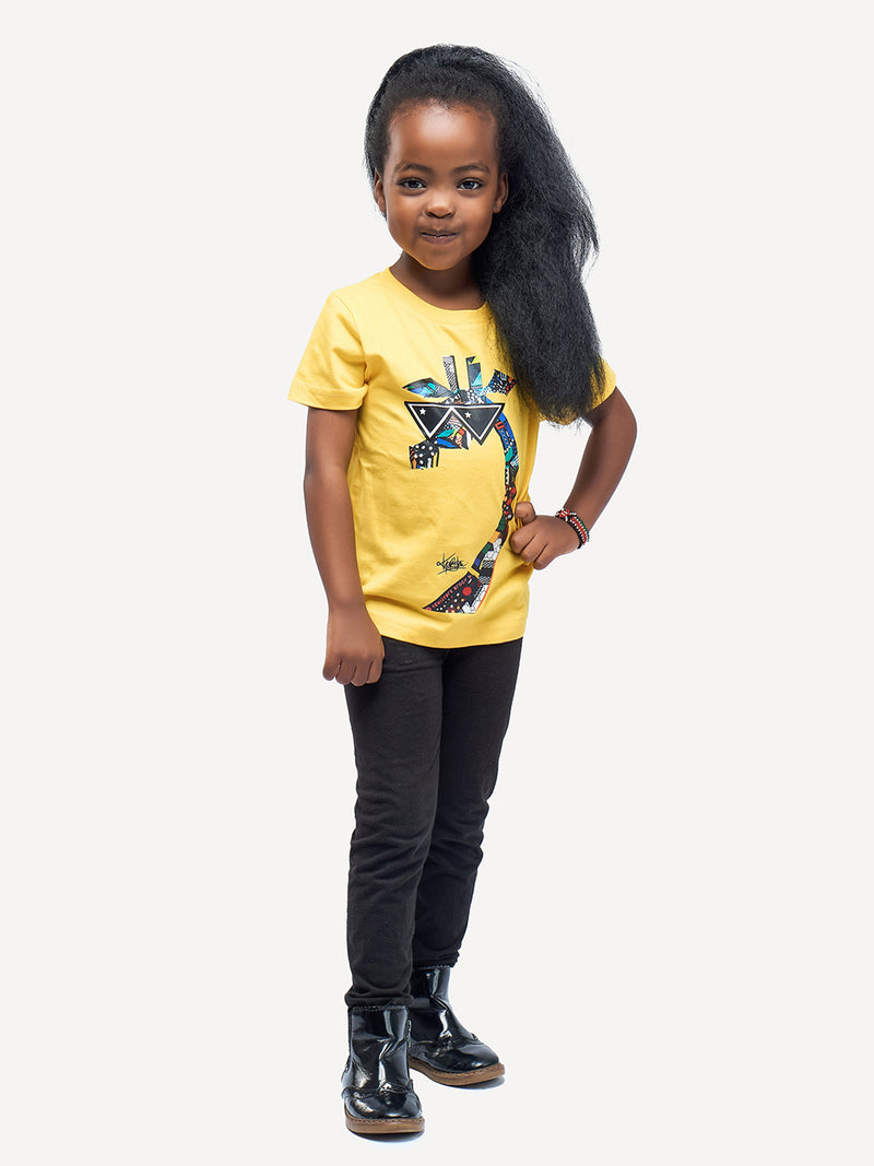 Kali Kids Ts: Yellow with Twiga