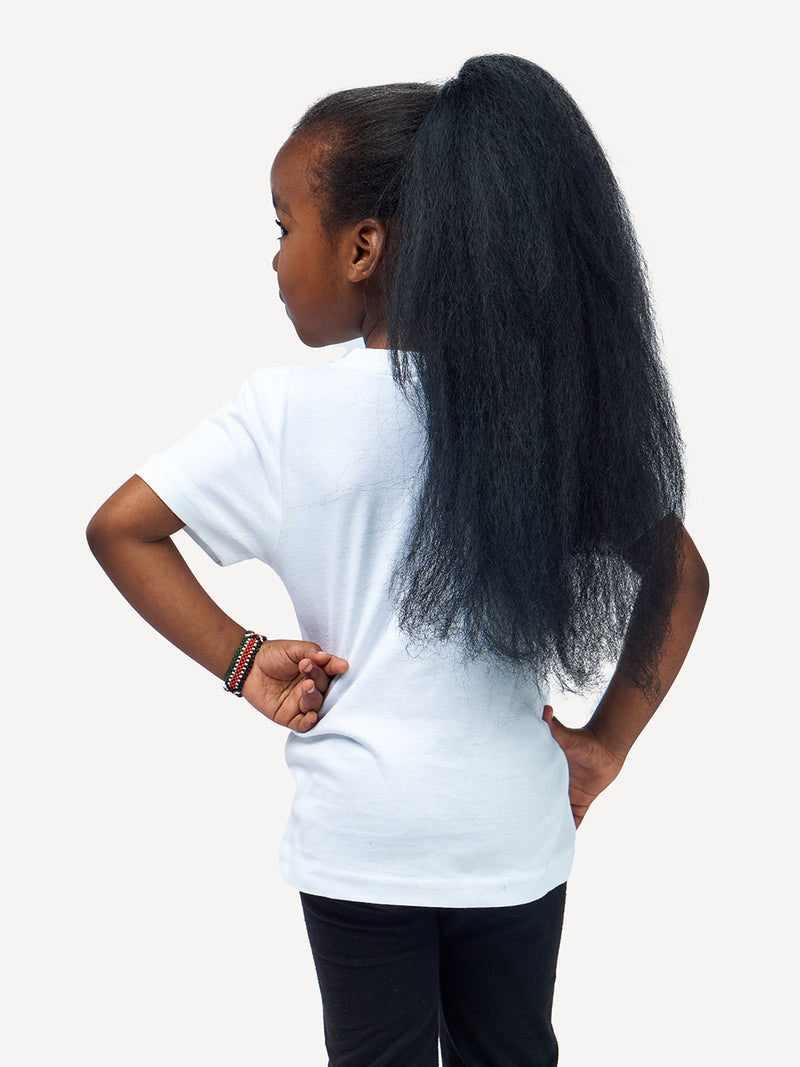 Kali Kids Ts: White with Twiga