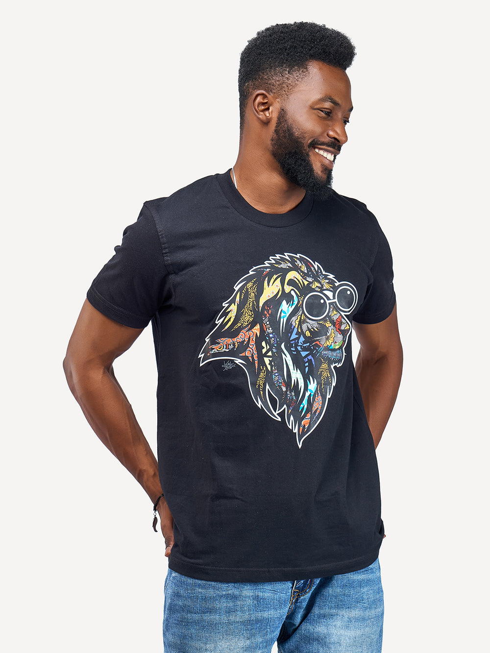 Kali Graphic Ts: Black with Simba