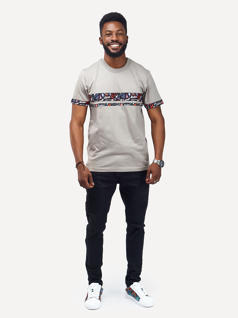 Kali Premium Ts: Clay with Red & Grey KK Print