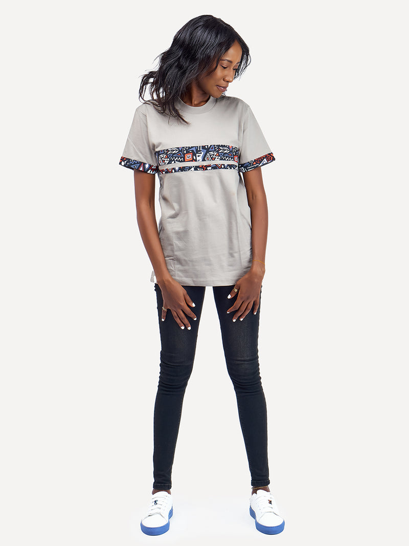 Kali Premium Ts: Clay with Red & Grey KK Print