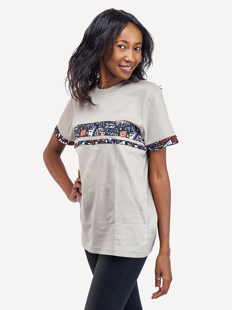 Kali Premium Ts: Clay with Red & Grey KK Print