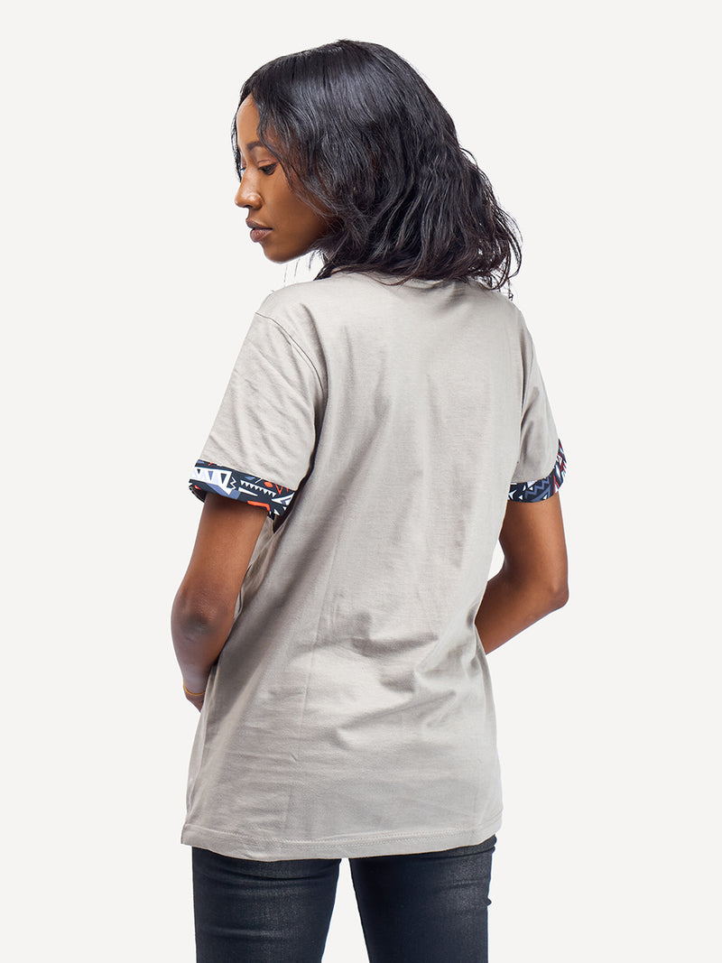 Kali Premium Ts: Clay with Red & Grey KK Print