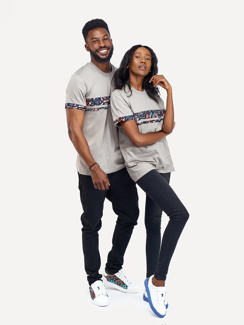 Kali Premium Ts: Clay with Red & Grey KK Print