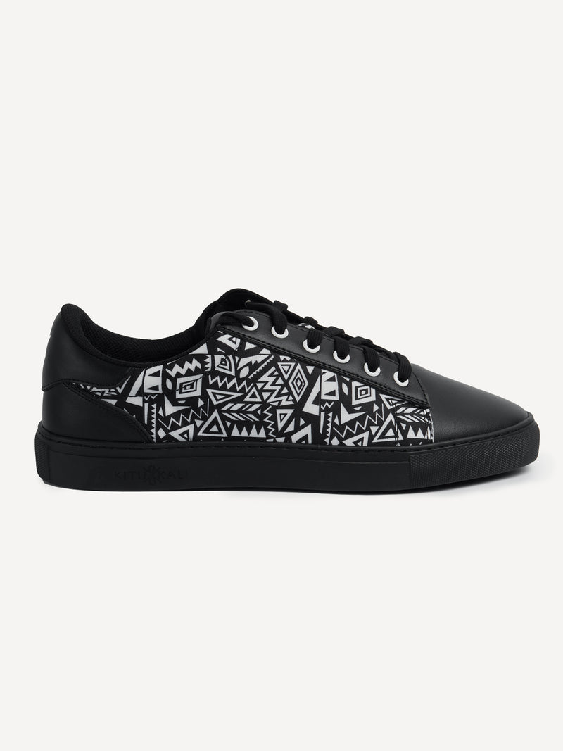 Black Leather with B&W Tribal