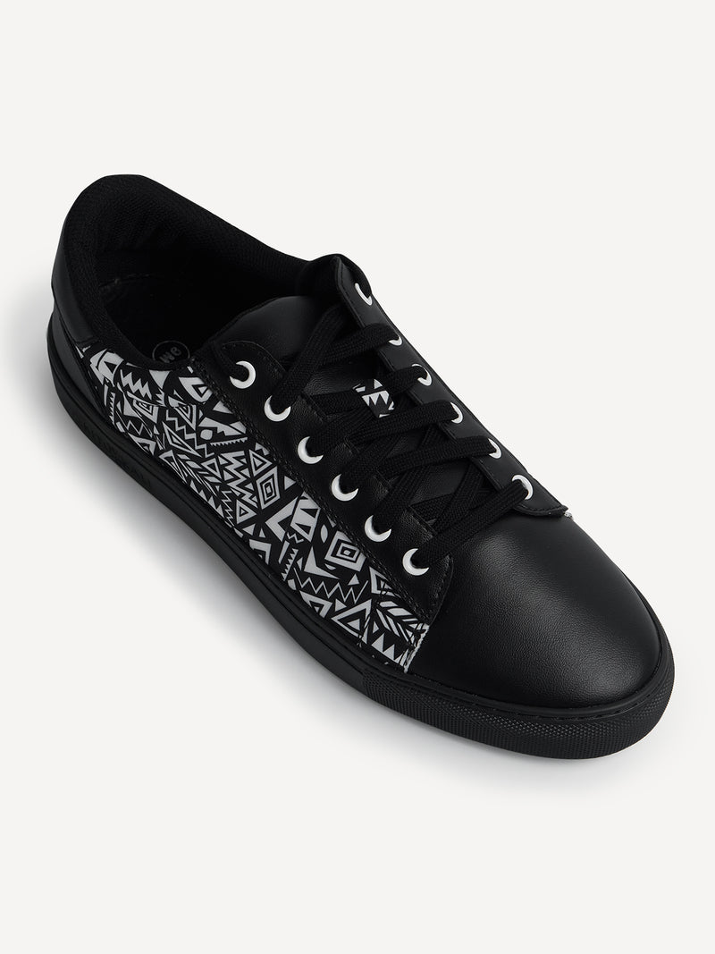 Black Leather with B&W Tribal