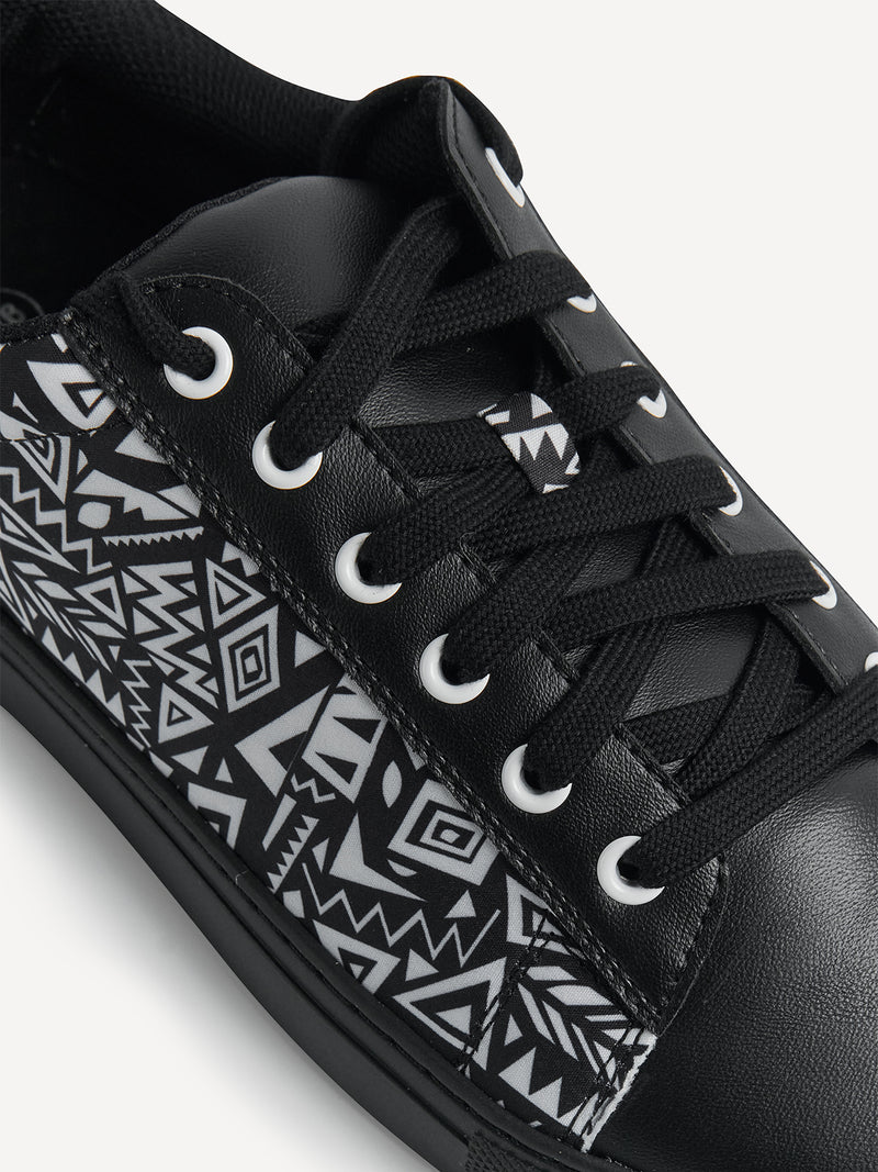 Black Leather with B&W Tribal