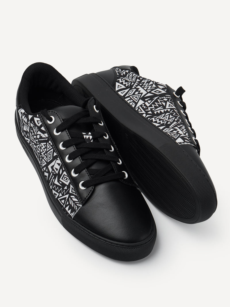 Black Leather with B&W Tribal