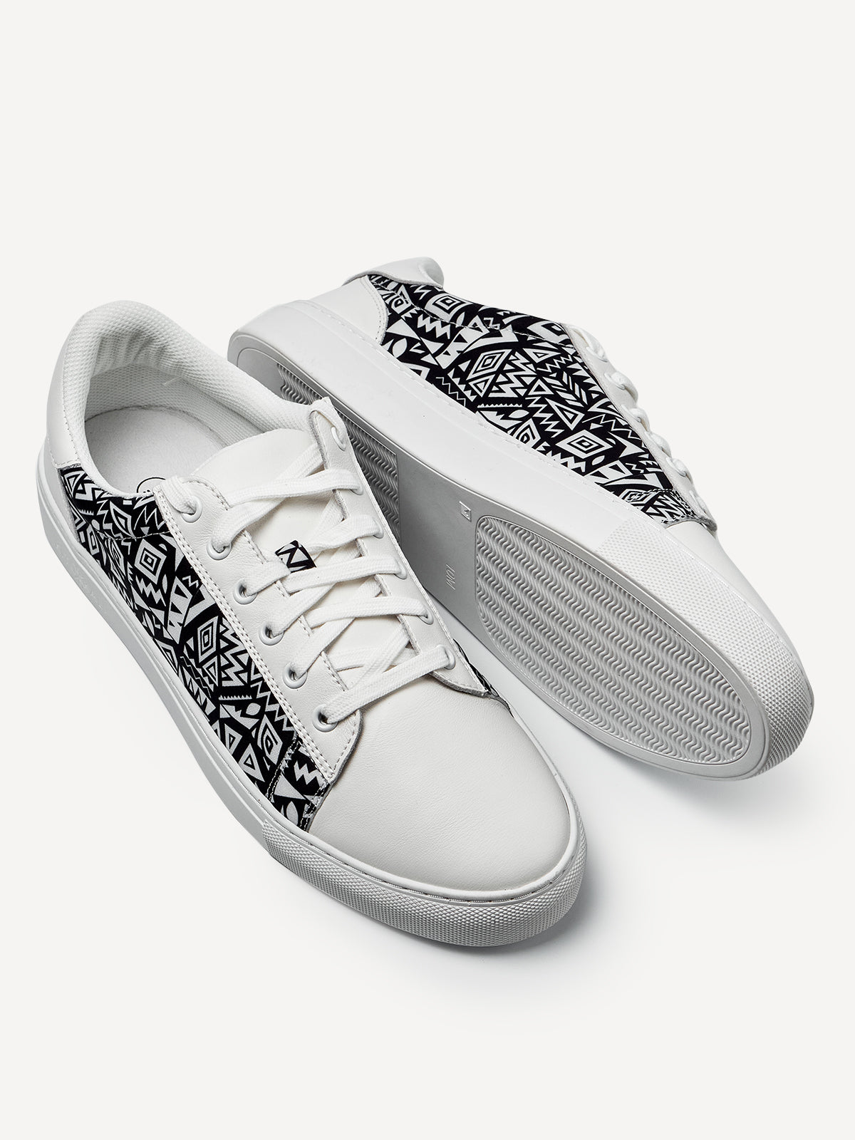 White Leather with B&W Tribal