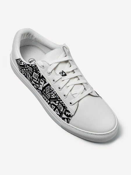 White Leather with B&W Tribal