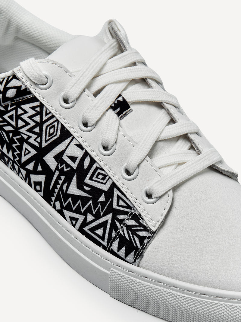 White Leather with B&W Tribal