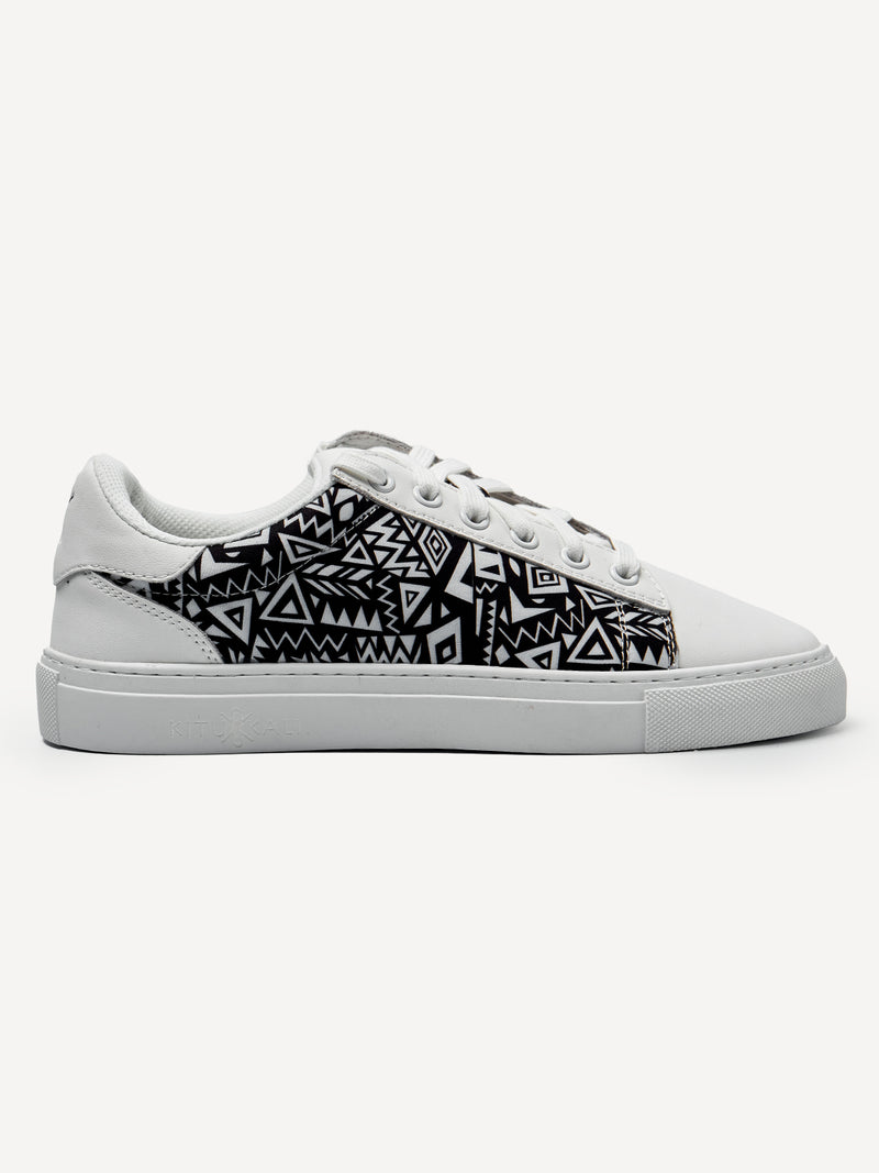 White Leather with B&W Tribal