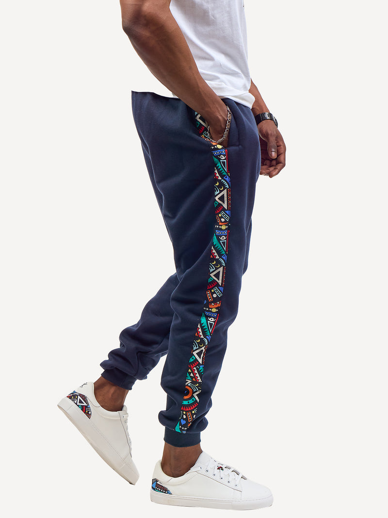 Kali Sweats: Pants - Navy with Blue Tribal