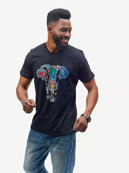 Kali Graphic Ts: Black with Tembo 2