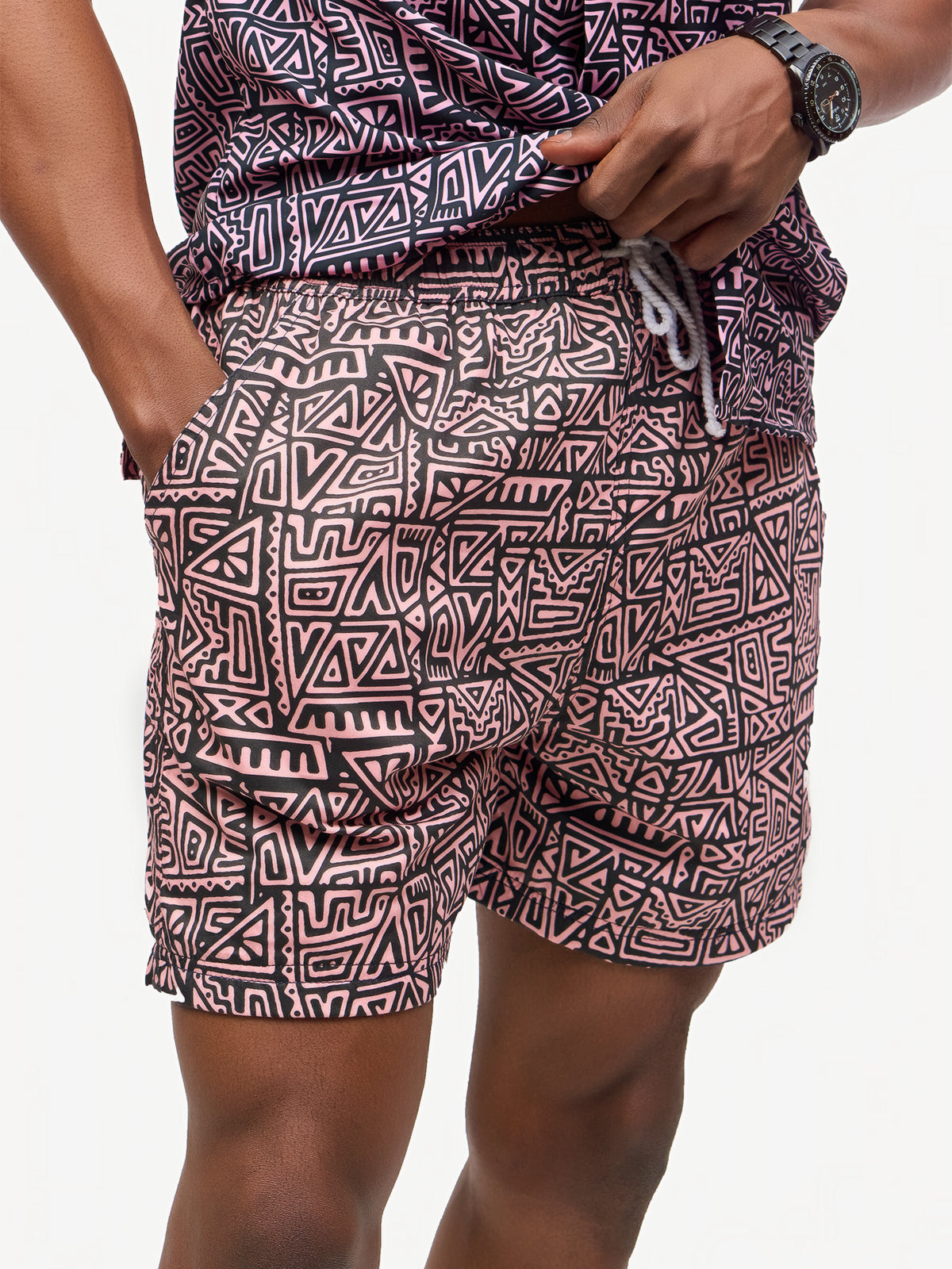 Kali Swim Shorts: Men - Pink KK