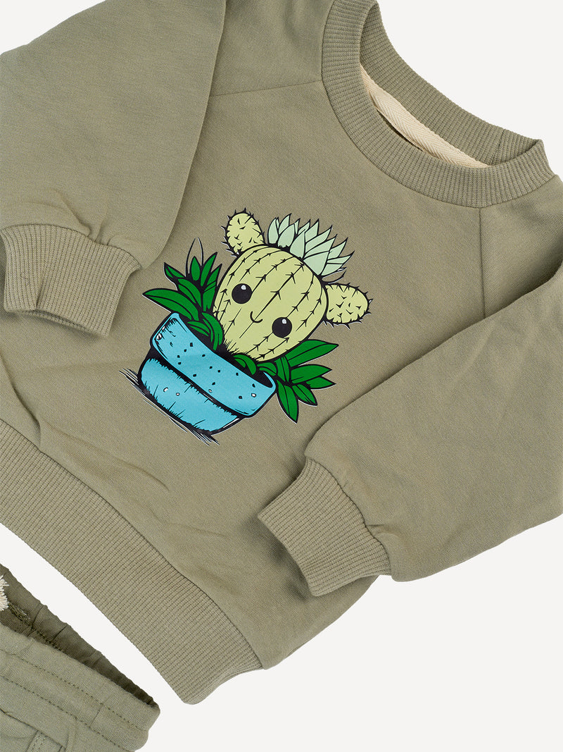 Kali Totos: Sweat Set - Mint with Cactii
