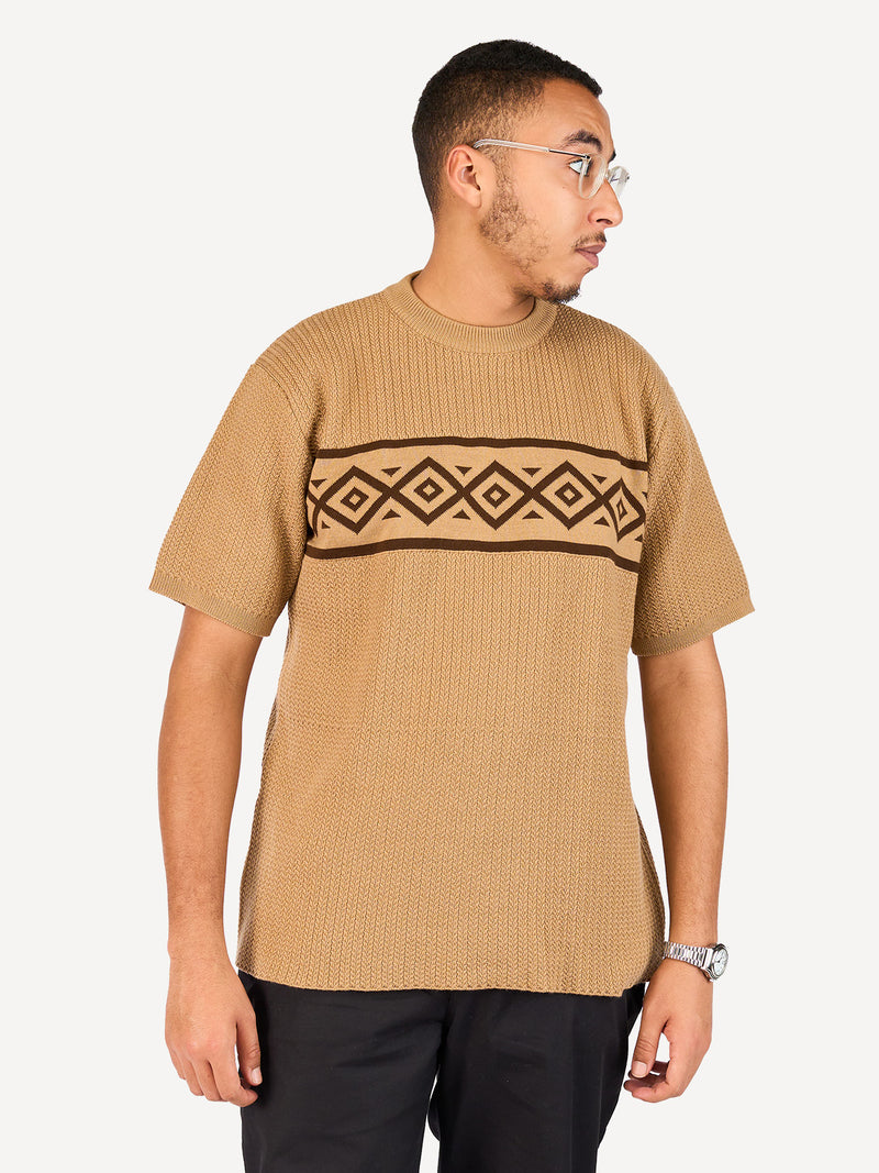 Kali KnitWear Set: T-shirt - Beige