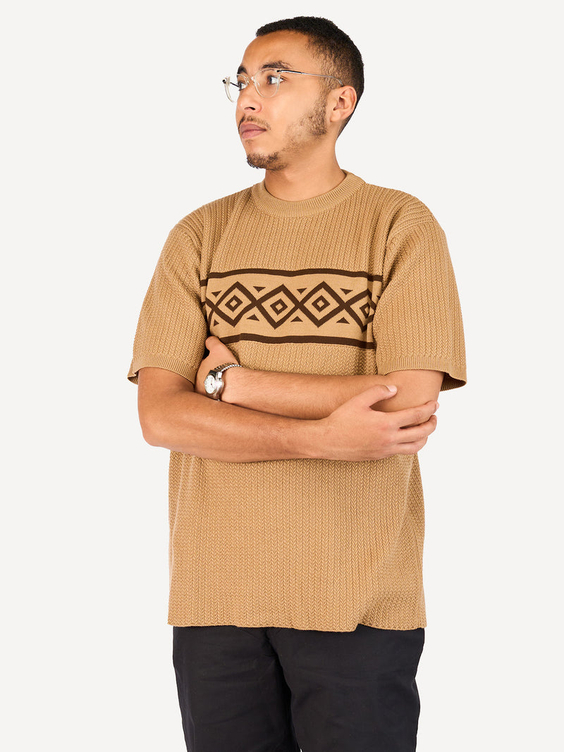 Kali KnitWear Set: T-shirt - Beige