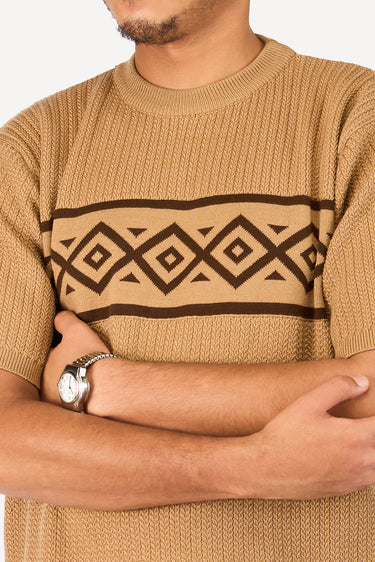 Kali KnitWear Set: T-shirt - Beige