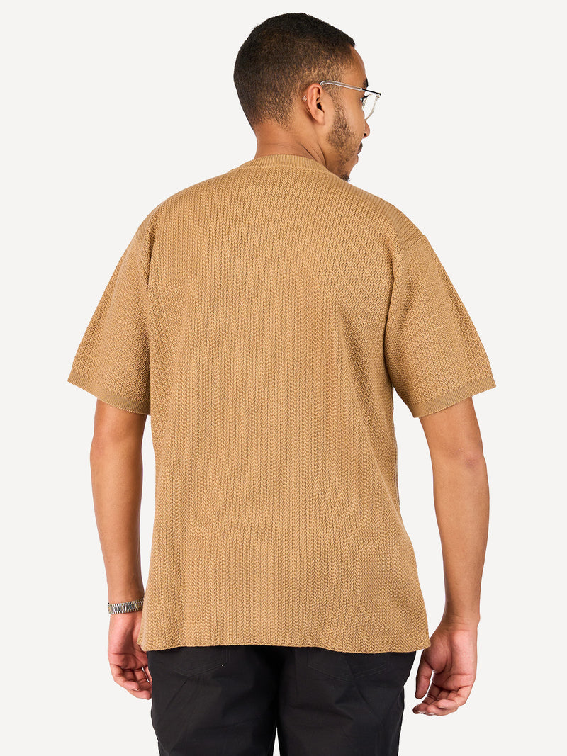Kali KnitWear Set: T-shirt - Beige