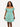 Kali Ladies: Milkmaid Mini Dress - Teal Reverie