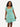 Kali Ladies: Milkmaid Mini Dress - Teal Reverie