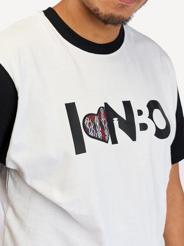 Kali Graphic Ts: White & Black with I Love NBO