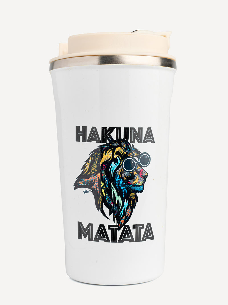 Kali LED Tumblers: White with Hakuna Matata Simba