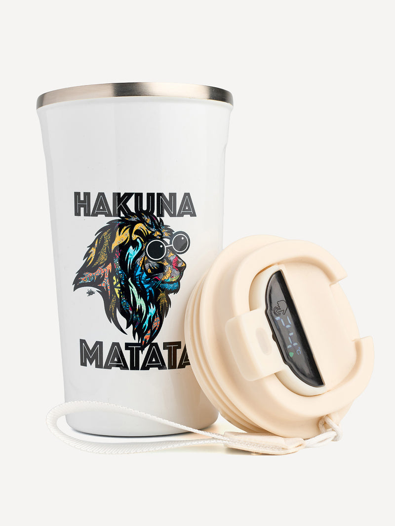 Kali LED Tumblers: White with Hakuna Matata Simba