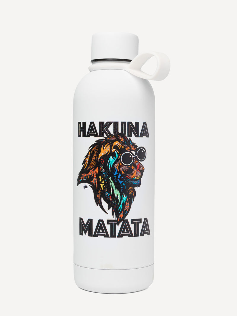 Kali Water Bottles: White with Hakuna Matata Simba